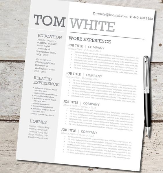 Resume Template Instant Word Document Download by ClingDesigns - ms word resume templates download Resume Template Instant Word Document Download by ClingDesigns - ms word resume templates download