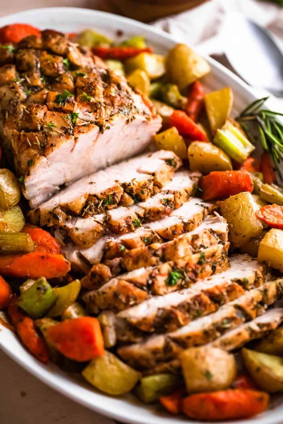 Juicy Pork Loin Roast with Veggies | Easy Weeknight Recipes