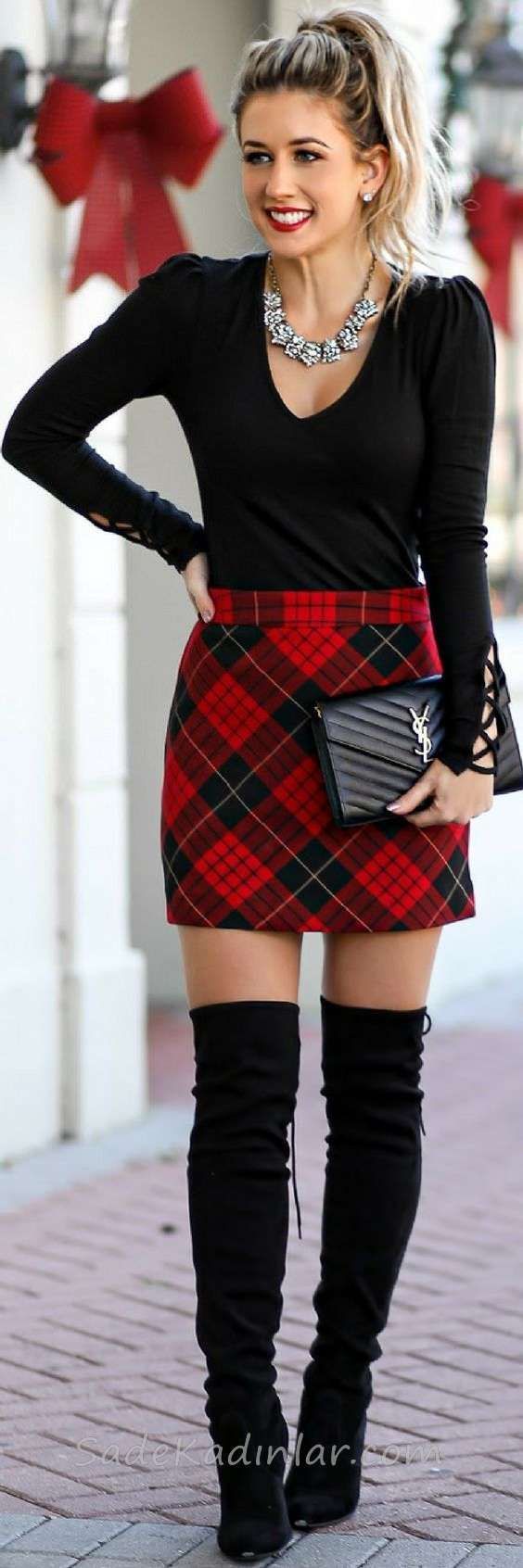 Corap Cizme Ile En Tarz Sokak Modasi Kombinleri Sik Diz Ustu Cizme Modelleri Sadekadinlar Moda Moda Faldas Ropa De Moda Moda