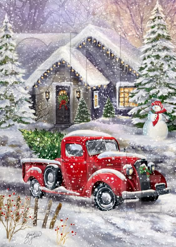 Merry Christmas plaid pick up truck with tree with interchanging parts Door Sign Wreath Decoration Embroidery Digital Design 5x7 size only