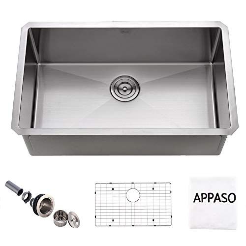 Lordear Commercial 15 Inch 16 Gauge 10 Inch Deep Small Drop In Undermout Stainless Steel Single Bowl Kitchen Sink Brushed Ni Bar Sink Undermount Bar Sink Sink