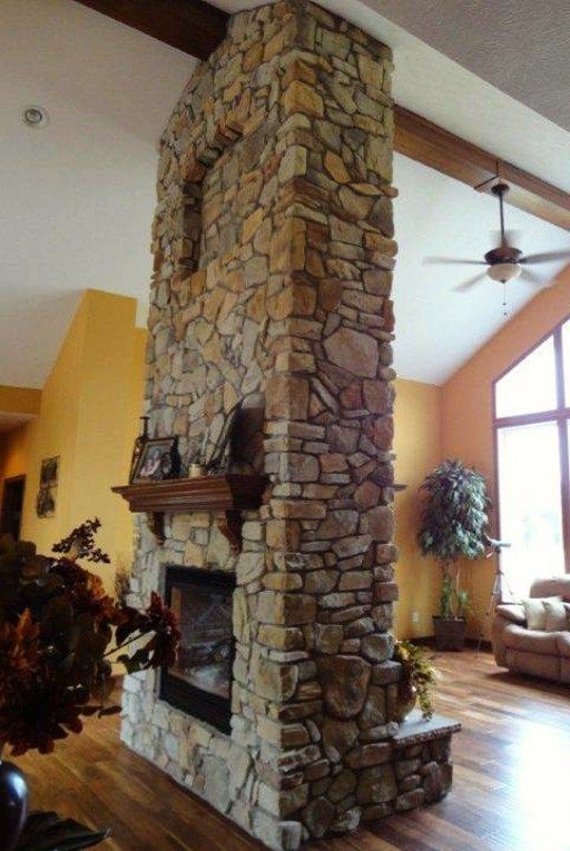 Unique And Pretty Use Of Stone A See Through Fireplace Rock Fireplaces Freestanding - How To Build See Through Fireplace Unique And Pretty Use Of Stone A See Through Fireplace Rock Fireplaces Freestanding - How To Build See Through Fireplace