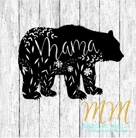 Mama Bear Zentangle SVG File