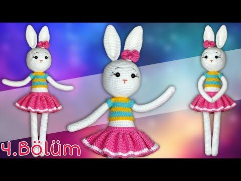 Amigurumi Orgu Buyuk Kiz Tavsan Yapimi Ust Elbise Yapilisi 4 5 Youtube Hello Kitty Ayicik Zurafa