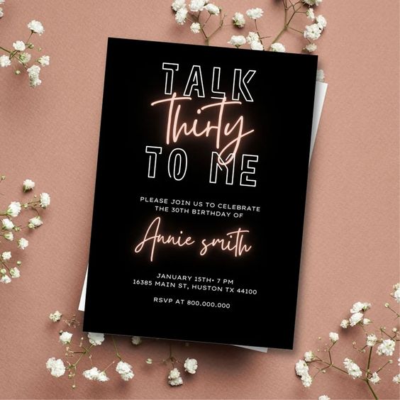 Printable and Electronic 30th Birthday Invitation Template | Etsy