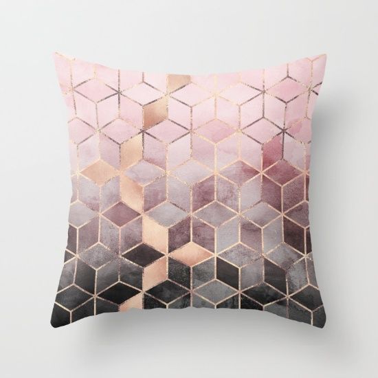 Rose Gold Cushion Cover Pink &Grey Geometric Marble Pillow Case Sofa Room+Decor+ Rose Gold Cushion Cover Pink &Grey Geometric Marble Pillow Case Sofa Room+Decor+