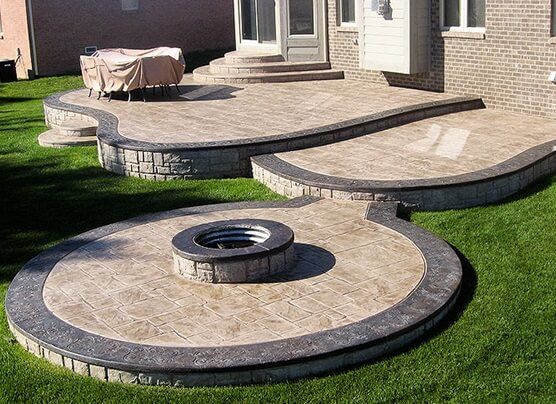 Concrete Backyard Landscaping Design beautiful stamped concrete patio ideas <3 | gardening 101 Concrete Backyard Landscaping Design beautiful stamped concrete patio ideas <3 | gardening 101