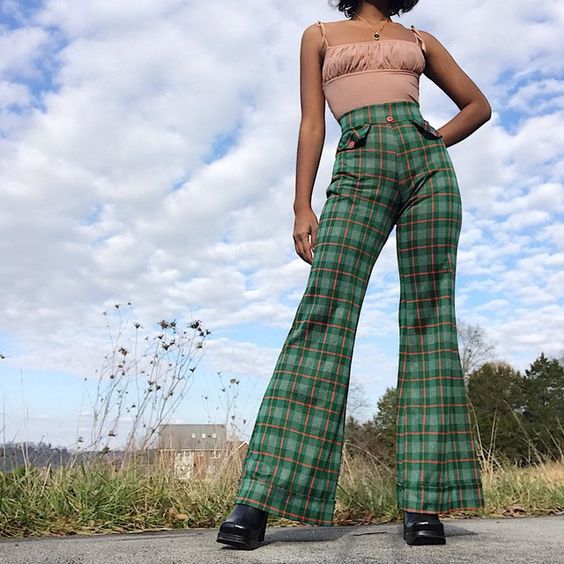 vintage 70's high-waisted flares