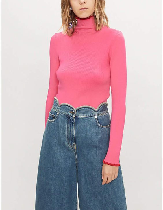 Shrimps Kermit wool-blend jumper