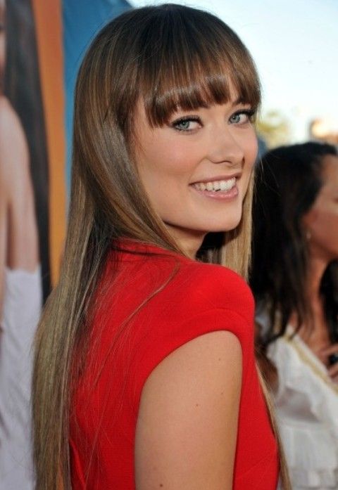 medium length hairstyles with bangs