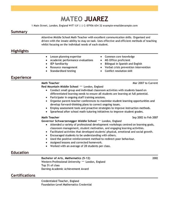 18 best Resume images on Pinterest | Teaching resume, Resume ... 18 best Resume images on Pinterest | Teaching resume, Resume ...