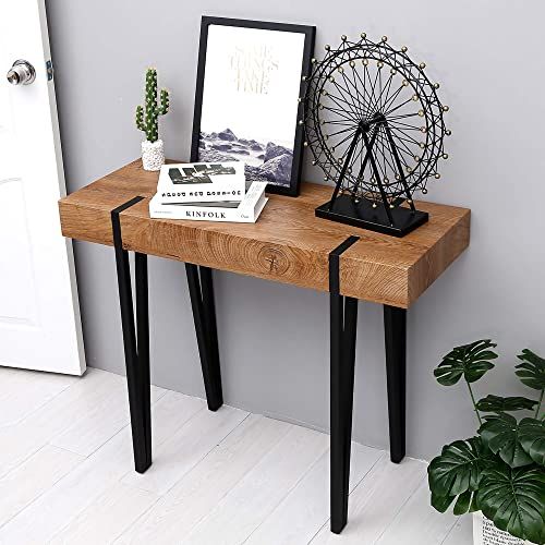 New Ivinta Modern Industrial Narrow Console Table Entryway 40 Inch Thicken Rustic Dark Oak Wood Veneer Finish Tabletop Slim Entry Hallway Foyer Living R In 2020 Farmhouse - Dark Oak Wood Console Table New Ivinta Modern Industrial Narrow Console Table Entryway 40 Inch Thicken Rustic Dark Oak Wood Veneer Finish Tabletop Slim Entry Hallway Foyer Living R In 2020 Farmhouse - Dark Oak Wood Console Table