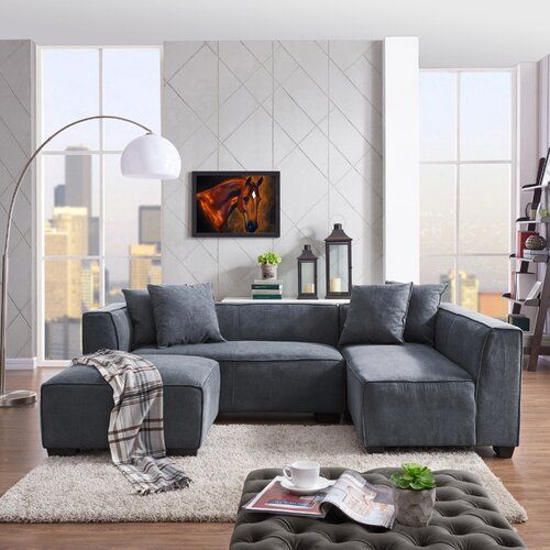 Claire Leather Reversible Sectional And Ottoman Assorted Colors Sam S Club Living Room Leather Leather Living Room Set Living Room Sets