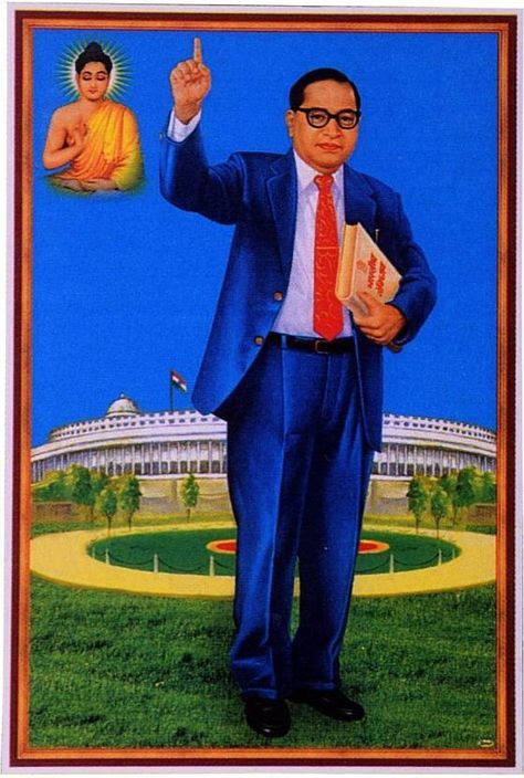 A popular poster of Dr. Ambedkar in wide circulation
