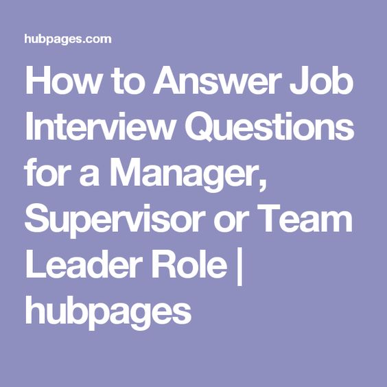 team leader questions
