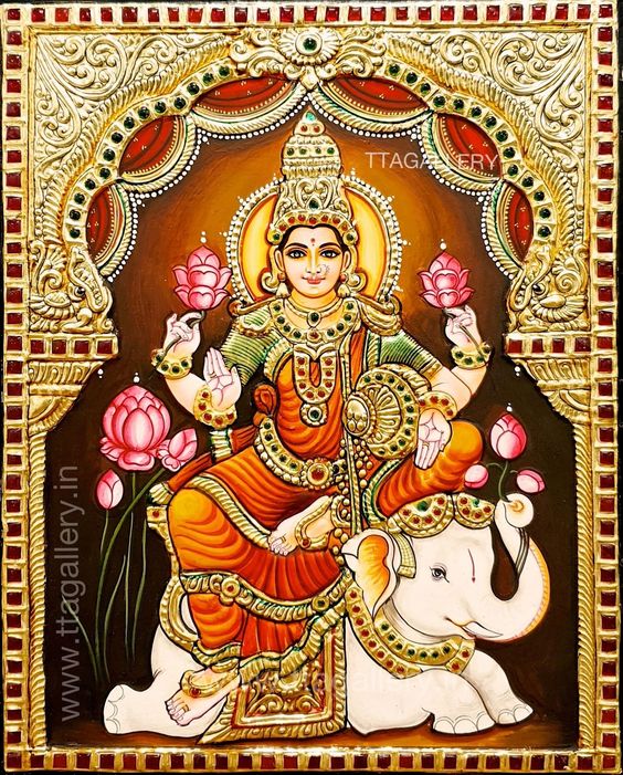 Lakshmi Devi 2 Tanjore Painting