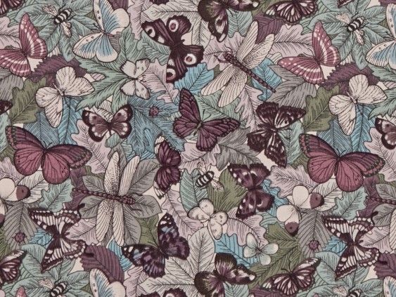Botanical Dragonfly Linen Natural Insects Nature Voyage Style Fabric Curtains