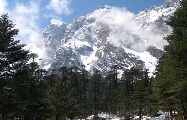 Gangtok means, aptly enough "hill top" and the little capital of Sikkim is perched at 5,500 feet, high on the ridge of a valley. It lies snuggled between the borders of Nepal and Bhutan at an altitude of 1547 m above sea level, and is famous for its numerous important monasteries and picturesque Himalayan views.
