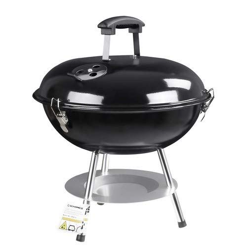 SONGMICS Gril à Charbon de Bois Couvercle, Barbecue à Boule Thermos Grill Barbecue Au Charbon De Bois Weber Barbecues