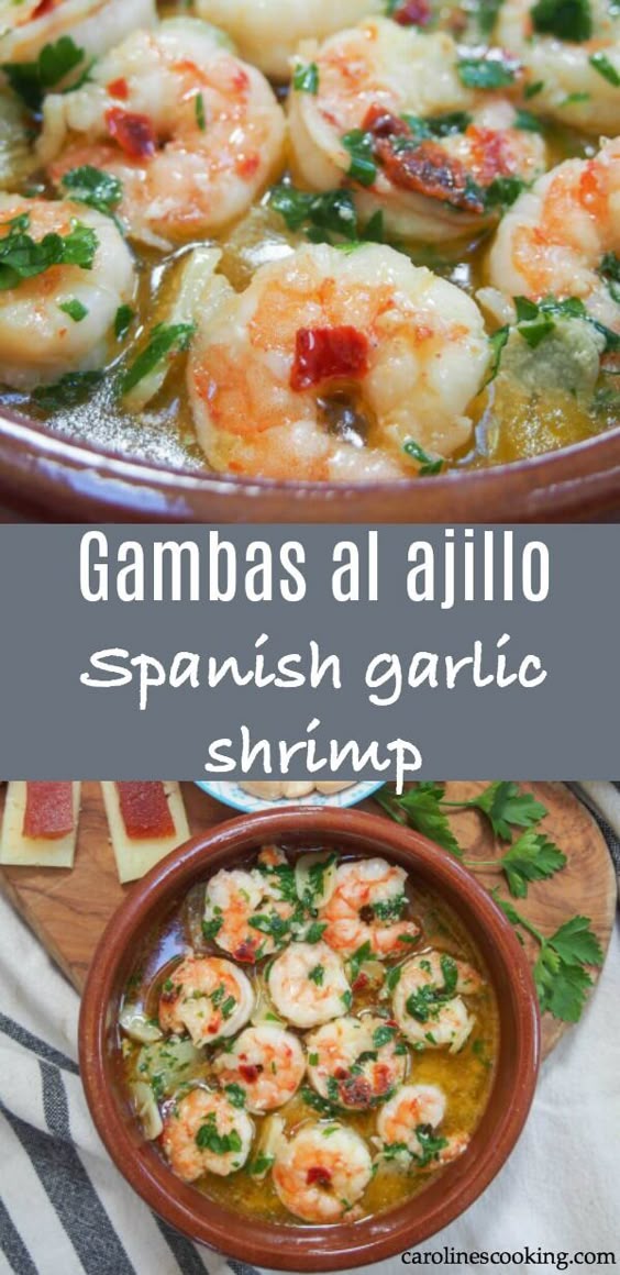 Spanish Garlic Shrimp - Mediterranean diet recipes