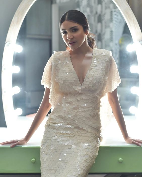 Anushka Sharma in a White Sequined Dress | Dresses | Shop Women\'s Dresses Online | Ladyindia | Fashion Trends 2020 – Lady India