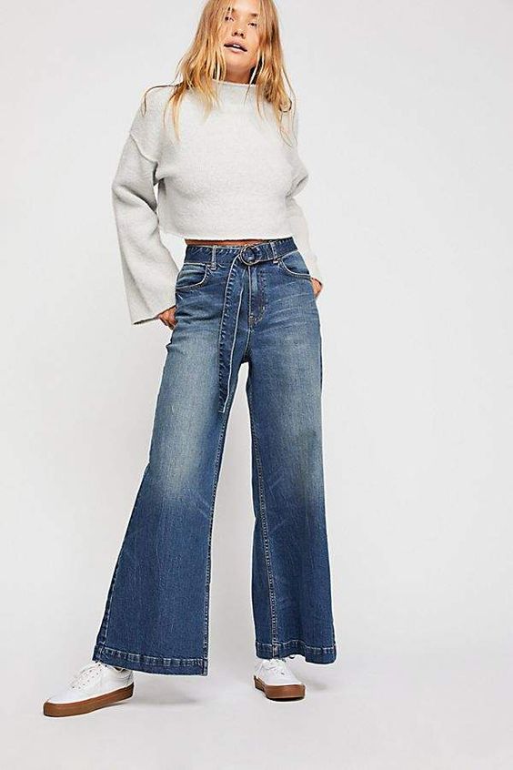 We The Free Ringer Denim Wide Leg Jeans