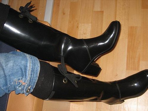 Lace up Marc Jacobs (9) | Freya's world of high heel rubber MARC BY MARC JACOBS Black High Heeled Rain Boots | vogue