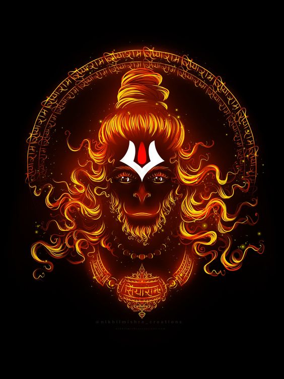 Hanuman ji Digital art, on ArtStation at https://www.artstation.com/artwork/nEmP2O