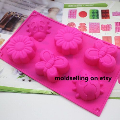 4-Butterfly Cake Mold Soap Mold Silicone Mould For Candy Chocolate Q