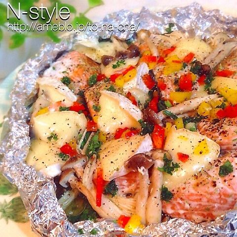 秋鮭のイタリアンホイル焼き 料理 レシピ 鮭 レシピ レシピ 秋鮭のイタリアンホイル焼き 料理 レシピ 鮭 レシピ レシピ