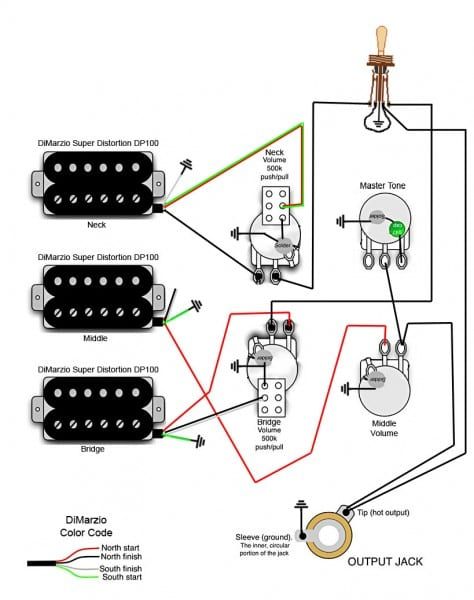 3 Pickup Les Paul Wiring Guitar Pickups Electric Building 3 Pickup Les Paul Wiring Guitar, Pickup Wiring Diagrams Dimarzio