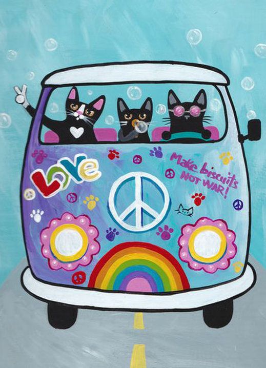 PEACE LOVE MEOW cat kitten kitty License Plate Frame