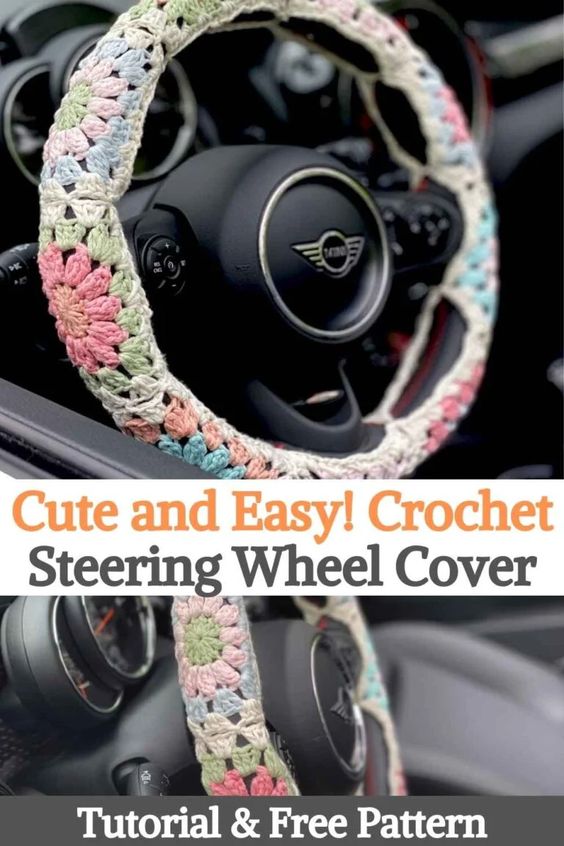Cute and Easy! Crochet Steering Wheel Cover