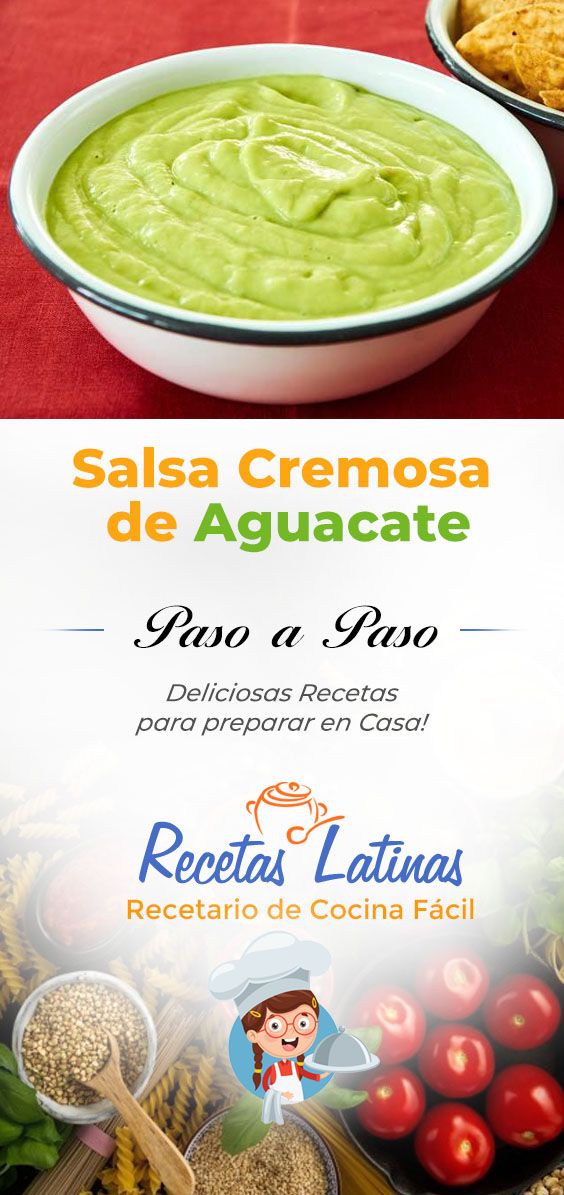 Salsa Cremosa De Aguacate Receta Salsa Aguacate Salsa De Aguacate Para Tacos Aguacate