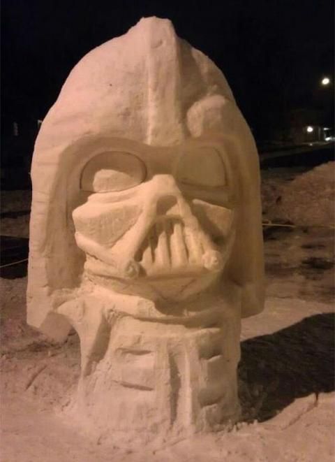 star wars snow sculpture #snowSculpture #snow #winter #sculpture #movie