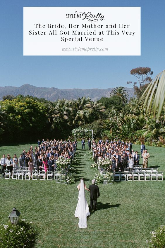Keeping the meaningful tradition alive, this bride got married at the same venue as both her mother and sister! We just adore every little detail of this special day, especially the different hues of blues and patterns incorporated into the bridesmaid dresses and tabletop decor. 💙 Head to SMP for the full gallery! LBB Photography: @joelserrato #santabarbarawedding #californiawedding #classicwedding #resortwedding #hotelwedding