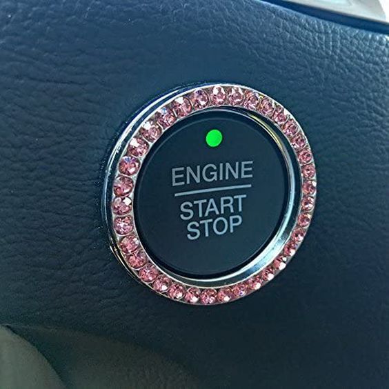 Bling Car Decor Crystal Rhinestone Car Bling Ring Emblem Sticker
