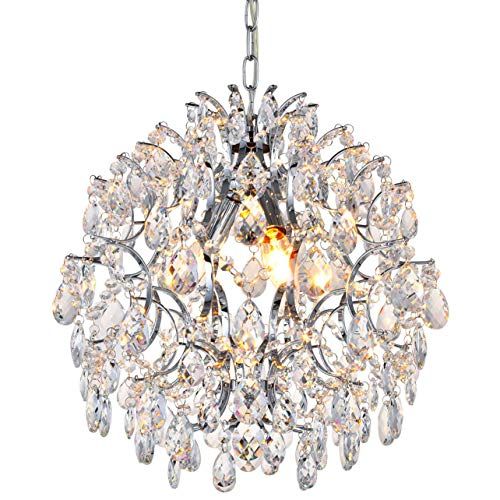Bestier Modern Pendant Chandelier Crystal Raindrop Lighting Ceiling Light Fixture Lamp for Dining Room Bathroom Bedroom Livingroom entryway 3 E12 Bestier Modern Pendant Chandelier Crystal Raindrop Lighting Ceiling Light Fixture Lamp for Dining Room Bathroom Bedroom Livingroom entryway 3 E12