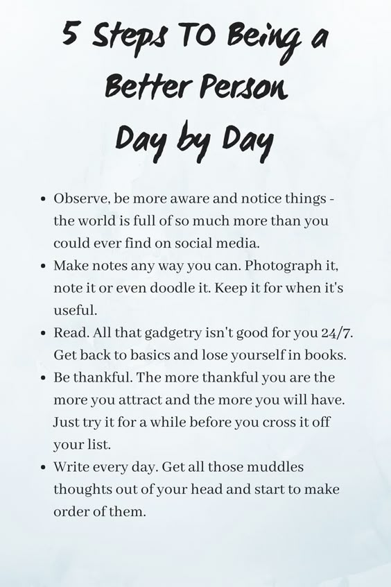 Becoming A Better Person Day By Day - Wellbeing