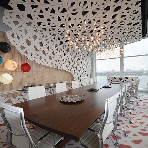 exposed structure and dropped ceilings for wayfinding | healthcare exposed structure and dropped ceilings for wayfinding | healthcare