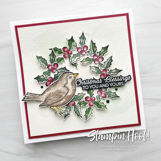 GDP #321 Color Challenge with Happy Holly-Days - Stampin\' Hoot