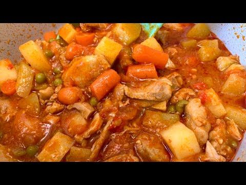 Pollo Guisado O Estofado Riquísimo Y Fácil De Hacer Youtube Receta Estofado Pollo Gourmet Pollo Guisado