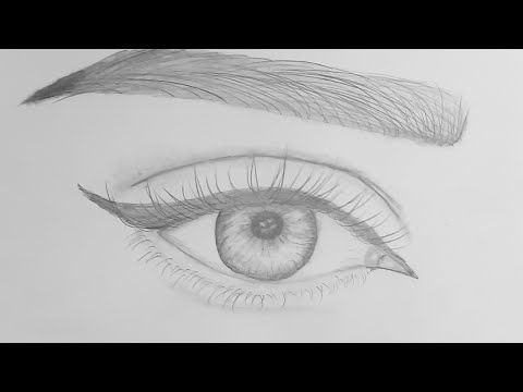 تعليم الرسم بالرصاص رسم العين بطريقة سهلة ومبسطةhow To Draw Eyes For Bignners Pencil Sketch Yo Cool Pencil Drawings Easy Eye Drawing Easy Drawings Sketches