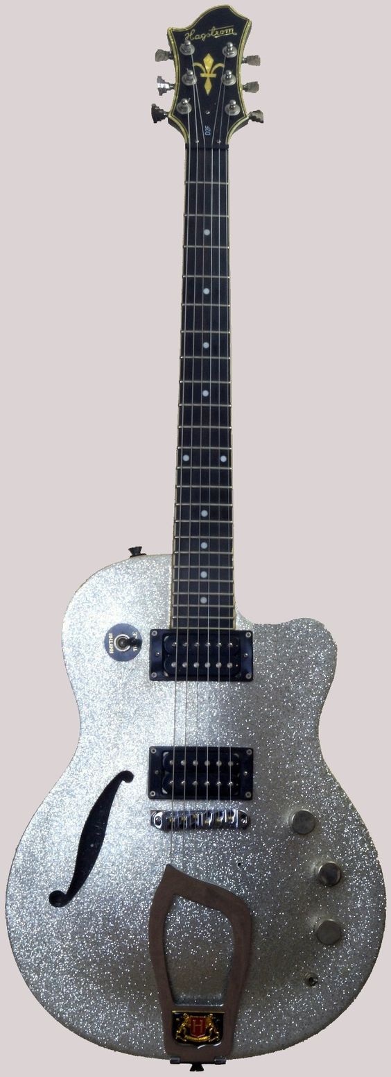 Hagstrom D2F silver sparkle Guitar