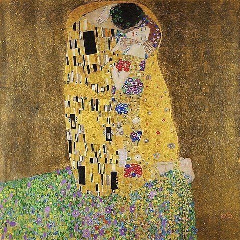 Glasbild Gustav Klimt Der Kuss Alte Meister