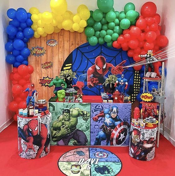 ▷【Compleanno Avengers】 Addobbi e Gadget per Festa  Compleanno con  avengers, Ragazze feste di compleanno, Decorazioni festa compleanno