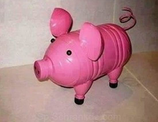 Mascotas Hechas Con Botellas Pet Hecha A Mano Con La Botella Del Animal Domés Plastic Bottle Crafts Piggy Bank Diy Pig Crafts