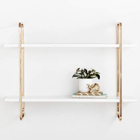 - Wall Shelves White And Gold - Wall Shelves White And Gold