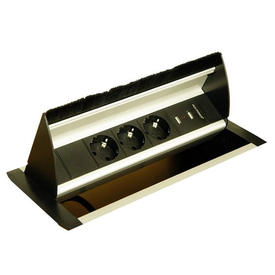 Steckdose TWIST mit Metalldeckel zum Einbau in Arbeitsplatten - versenkbare steckdosen küche Steckdose TWIST mit Metalldeckel zum Einbau in Arbeitsplatten - versenkbare steckdosen küche