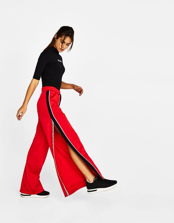 Bershka Italy - Pantaloni sport ampi con spacco